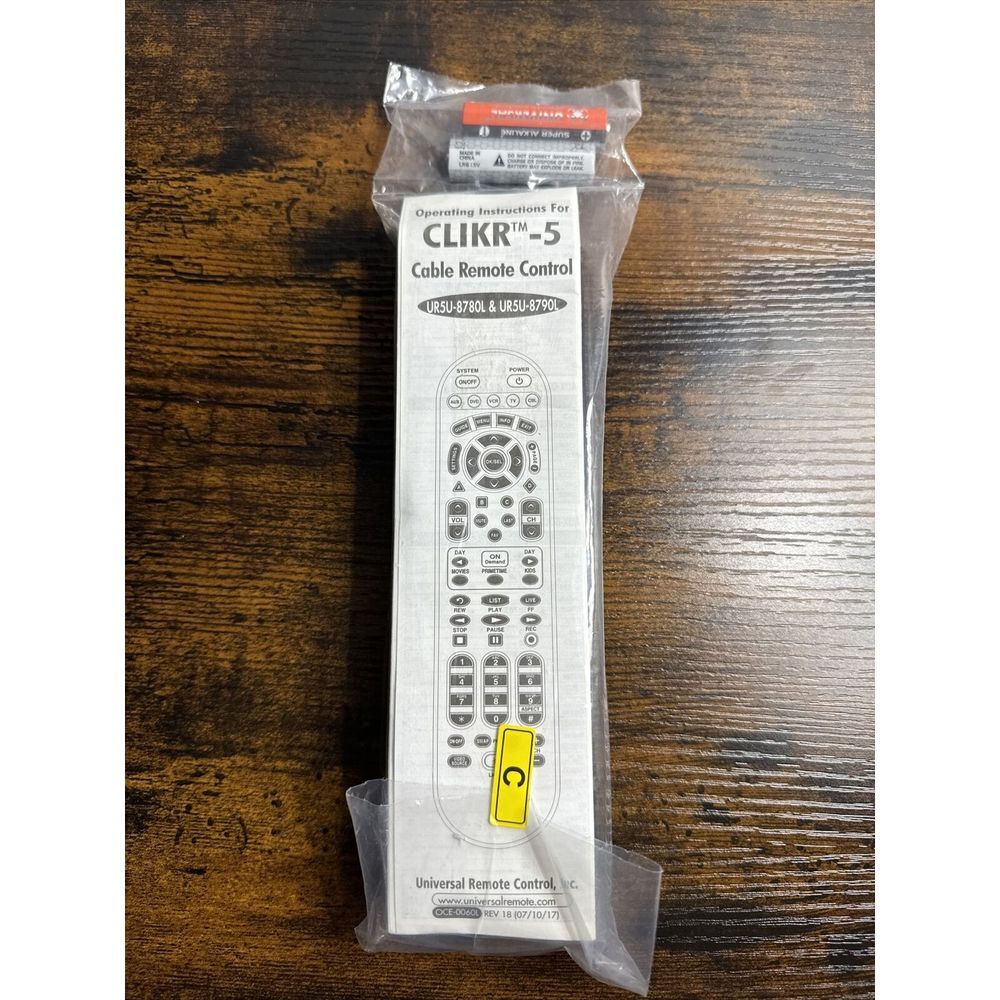 Spectrum UR5U-8780L-TWC Remote Clikr-5 Cable Remote Control - Picture 2 of 2